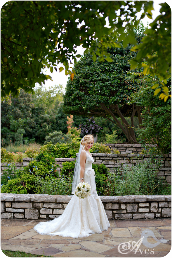 Fort Worth Botanical Gardens Bridal Portraits Robert Carr Chapel Soft Romantic Bridals Lace Dress Fitted Deep V Button Back Fingertip Veil Delicate Gorgeous 5750 True Joy.