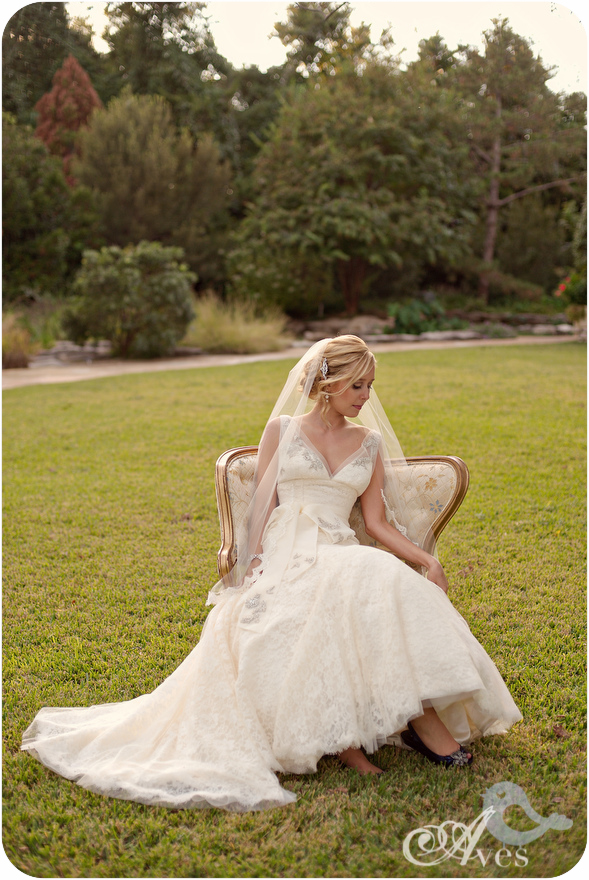 Fort Worth Botanical Gardens Bridal Portraits Robert Carr Chapel Soft Romantic Bridals Lace Dress Fitted Deep V Button Back Fingertip Veil Delicate Gorgeous 5756 True Joy.